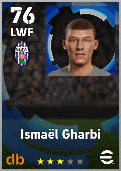 Ismaël Gharbi — LWF, OVR 76, MAX 76