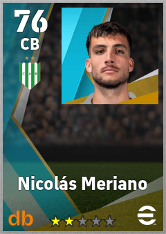 Nicolás Meriano — CB, OVR 76, MAX 76