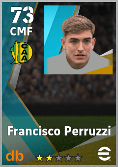 Francisco Perruzzi — CMF, OVR 73, MAX 73