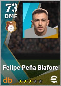 Felipe Peña Biafore — DMF, OVR 73, MAX 73