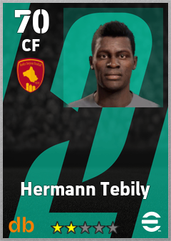 Hermann Tebily — CF, OVR 70, MAX 70