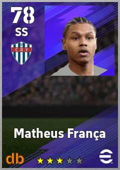 Matheus França — SS, OVR 78, MAX 78
