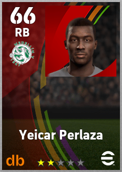 Yeicar Perlaza — RB, OVR 66, MAX 66