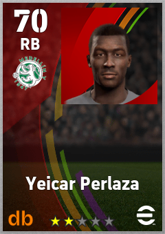 Yeicar Perlaza — RB, OVR 70, MAX 70
