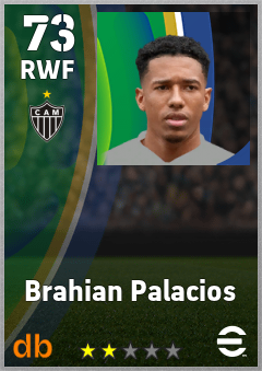 Brahian Palacios — RWF, OVR 73, MAX 73