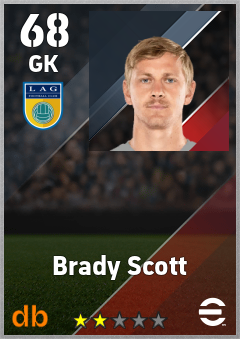 Brady Scott — GK, OVR 68, MAX 68