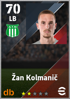 Žan Kolmanič eFootball player card