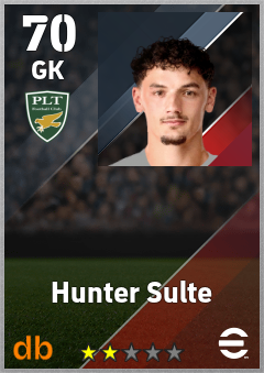 Hunter Sulte — GK, OVR 70, MAX 70