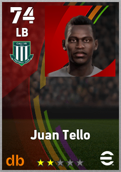 Juan Tello — LB, OVR 74, MAX 74