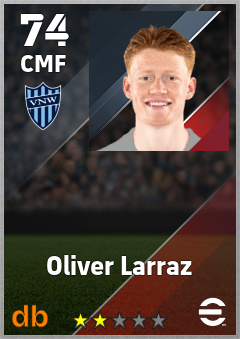Oliver Larraz — CMF, OVR 74, MAX 74