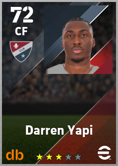 Darren Yapi — CF, OVR 72, MAX 72