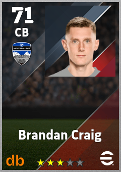 Brandan Craig — CB, OVR 71, MAX 71