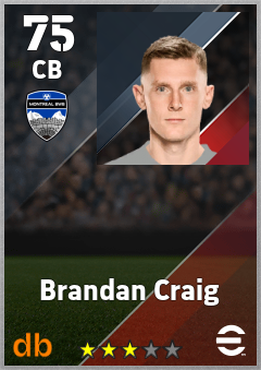 Brandan Craig — CB, OVR 75, MAX 75