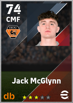 Jack McGlynn — CMF, OVR 74, MAX 74