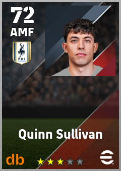 Quinn Sullivan — AMF, OVR 72, MAX 72
