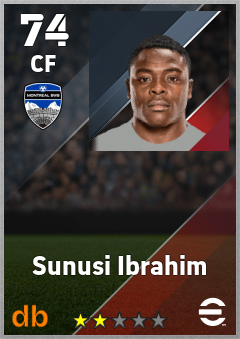 Sunusi Ibrahim — CF, OVR 74, MAX 74