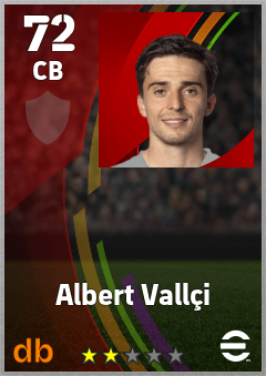 Albert Vallçi — CB, OVR 72, MAX 72