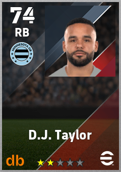 D.J. Taylor — RB, OVR 74, MAX 74