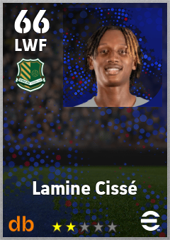 Lamine Cissé — LWF, OVR 66, MAX 66