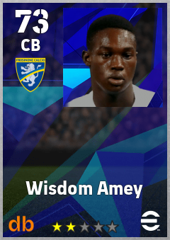 Wisdom Amey — CB, OVR 73, MAX 73