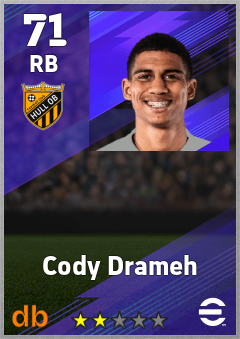Cody Drameh — RB, OVR 71, MAX 71