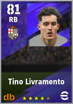 Tino Livramento — RB, OVR 81, MAX 81
