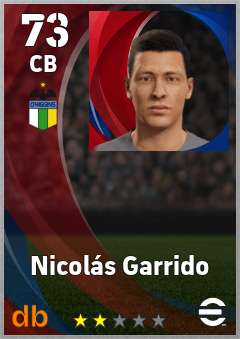 Nicolás Garrido — CB, OVR 73, MAX 73
