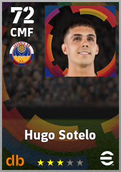 Hugo Sotelo — CMF, OVR 72, MAX 72