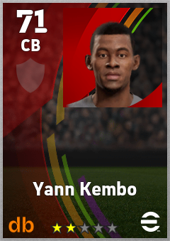 Yann Kembo — CB, OVR 71, MAX 71