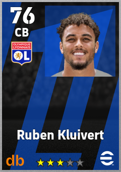 Ruben Kluivert — CB, OVR 76, MAX 76