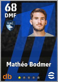 Mathéo Bodmer — DMF, OVR 68, MAX 68