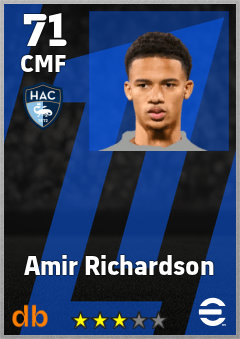 Amir Richardson eFootball player card