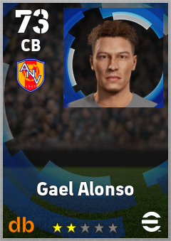 Gael Alonso — CB, OVR 73, MAX 73