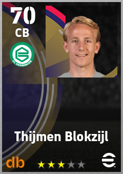Thijmen Blokzijl — CB, OVR 70, MAX 70