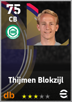 Thijmen Blokzijl — CB, OVR 75, MAX 75