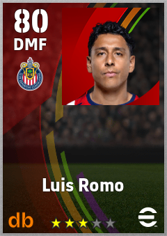 Luis Romo — DMF, OVR 80, MAX 80