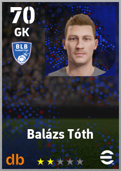 Balázs Tóth — GK, OVR 70, MAX 70
