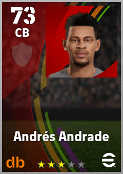 Andrés Andrade — CB, OVR 73, MAX 73