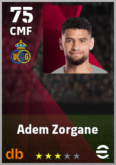Adem Zorgane — CMF, OVR 75, MAX 75