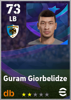 Guram Giorbelidze — LB, OVR 73, MAX 73