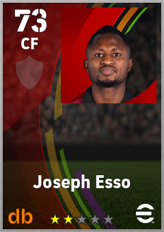 Joseph Esso — CF, OVR 73, MAX 73