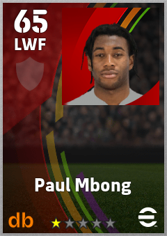 Paul Mbong — LWF, OVR 65, MAX 65