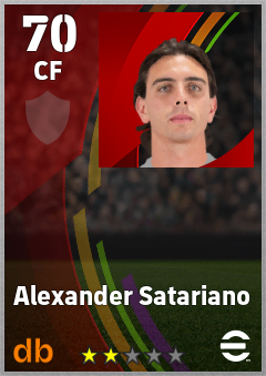 Alexander Satariano — CF, OVR 70, MAX 70
