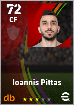 Ioannis Pittas — CF, OVR 72, MAX 72
