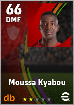 Moussa Kyabou — DMF, OVR 66, MAX 66