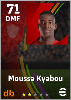 Moussa Kyabou — DMF, OVR 71, MAX 71