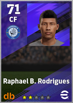 Raphael B. Rodrigues — CF, OVR 71, MAX 71