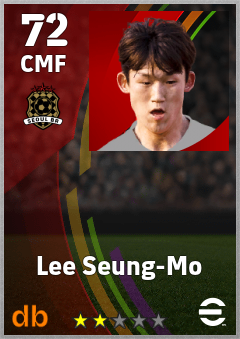 Lee Seung-Mo — CMF, OVR 72, MAX 72