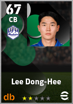 Lee Dong-Hee — CB, OVR 67, MAX 67