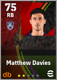 Matthew Davies eFootball player card